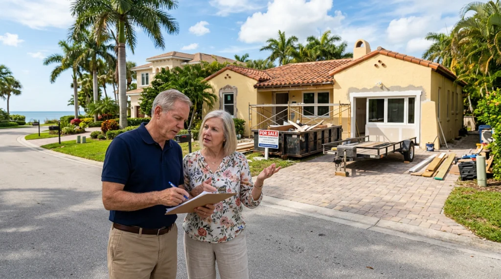 A home owner and their contractor