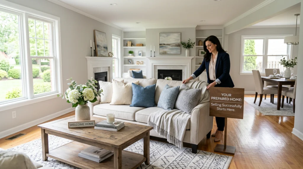 Agent staging a home