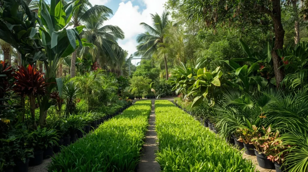 Beautiful tropical landscaping