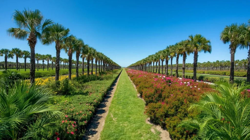 Beautiful tropical landscaping