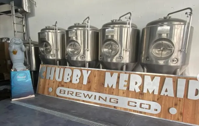 Beer canisters at Chubby Mermaid