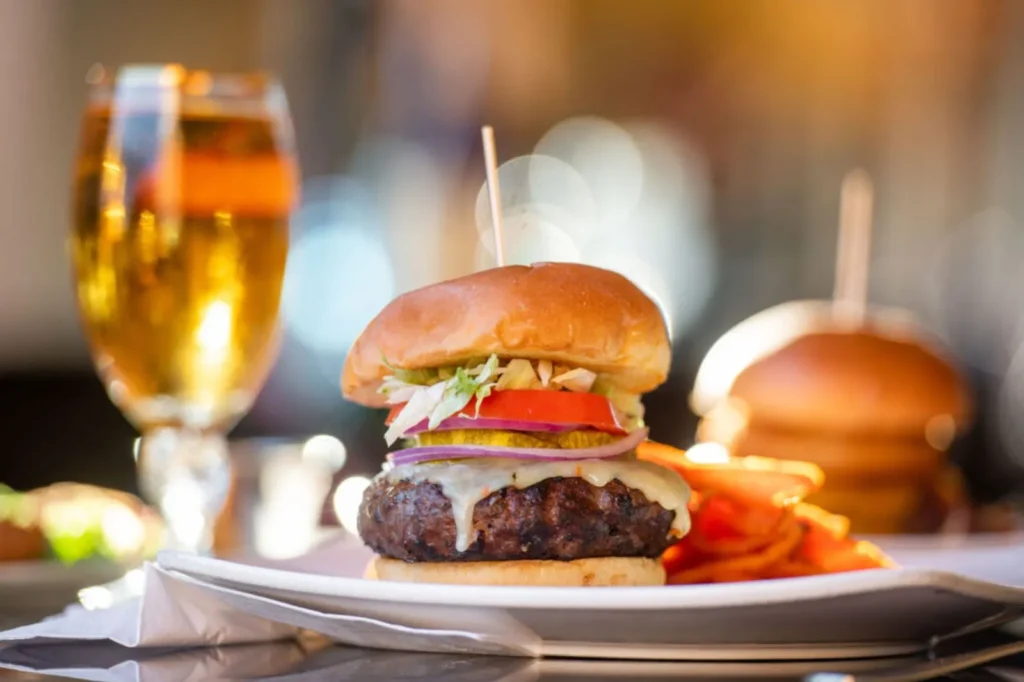 Burger and beer at Jimmy P's in Naples