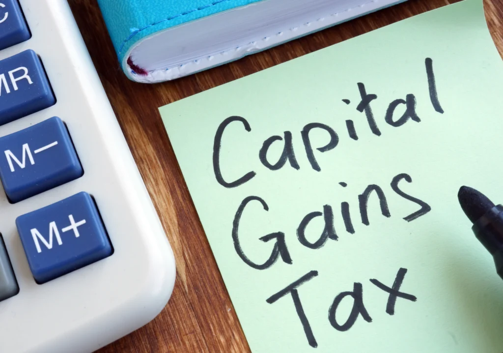 Capital Gains written on note