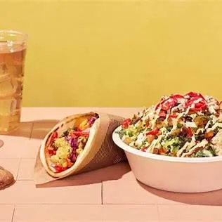Cava Mediterranean bowl and pita wrap