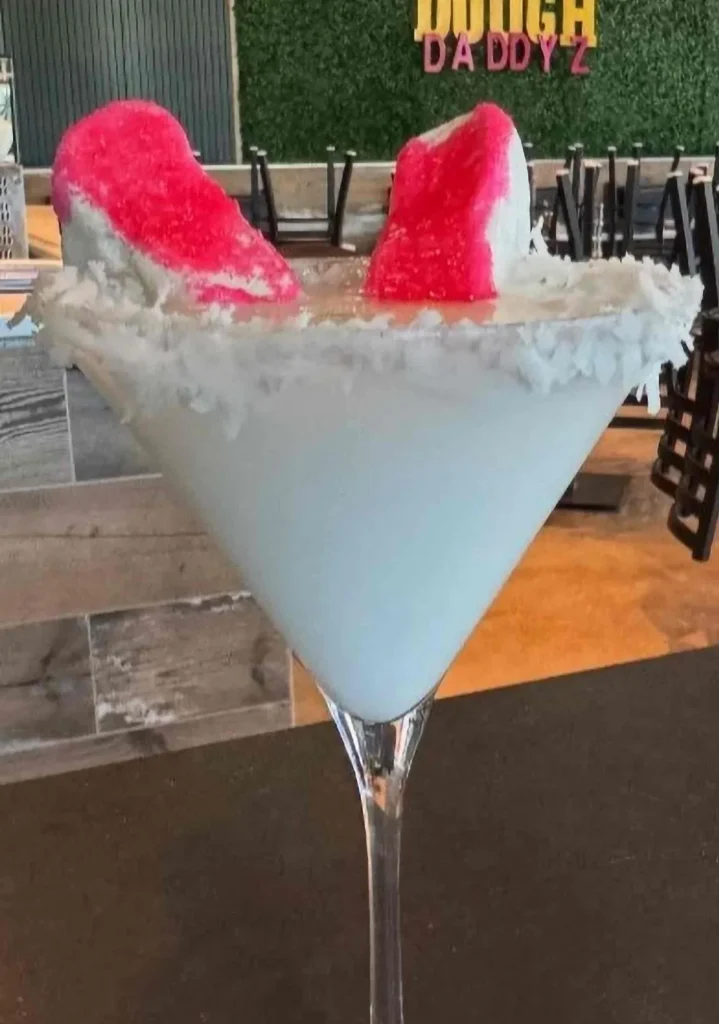 Close up of white craft cocktail