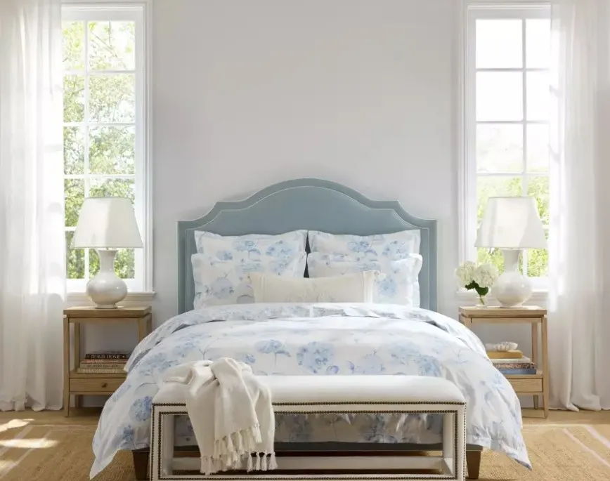 Coastal contemporary bed at Serena & Liky