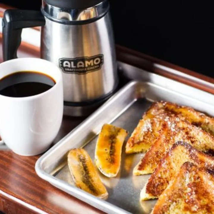 Coffee and French toast at Alamo Drafthouse