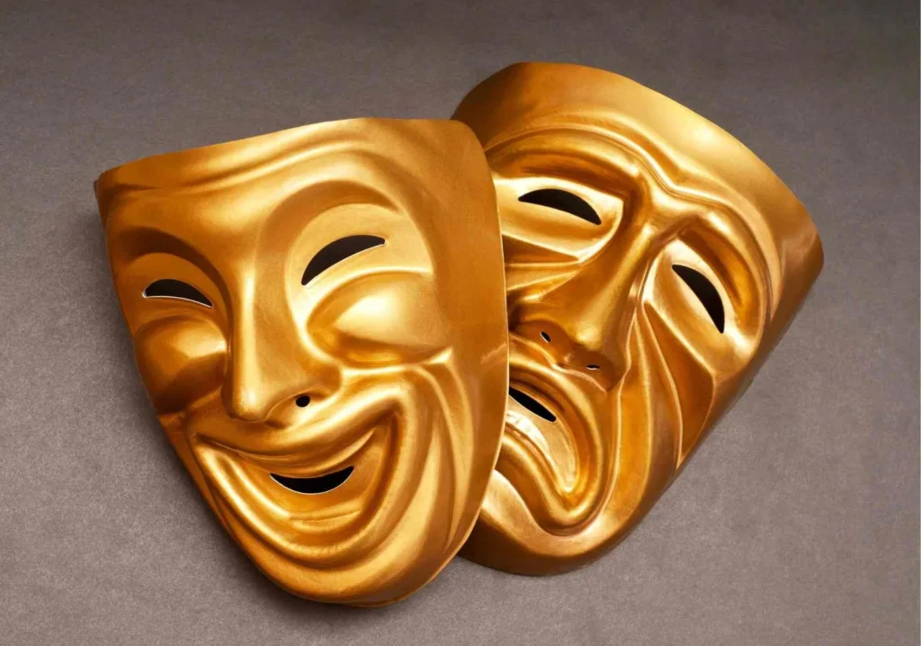 Comedy and tragedy theater masks