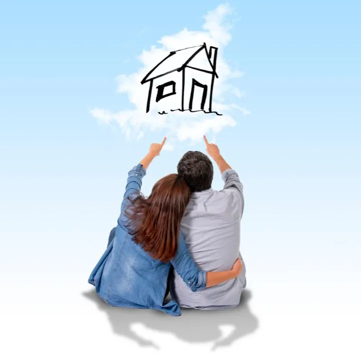 Couple imagining their dream home