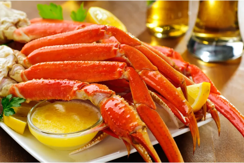 Crab legs with butter