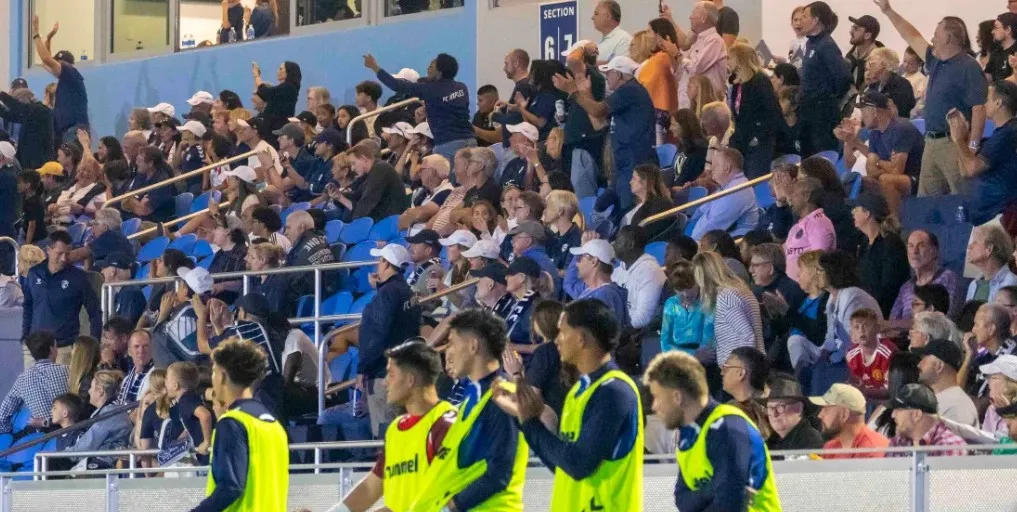 Crowd at a FC Naples soccer game