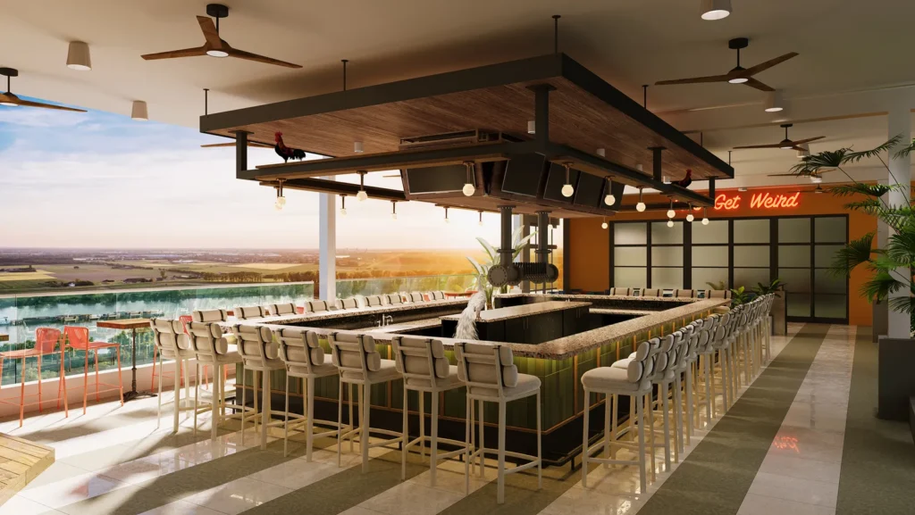 Eco rooftop bar
