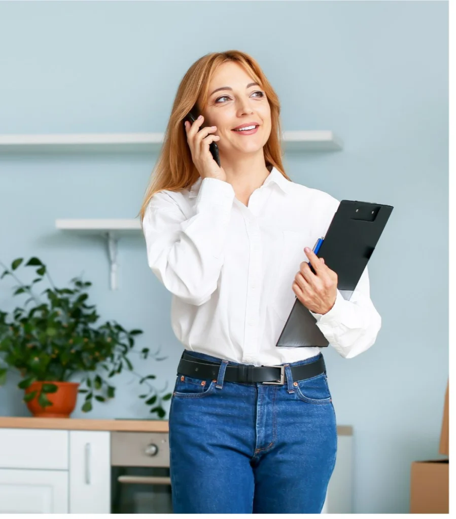 female real estate agent