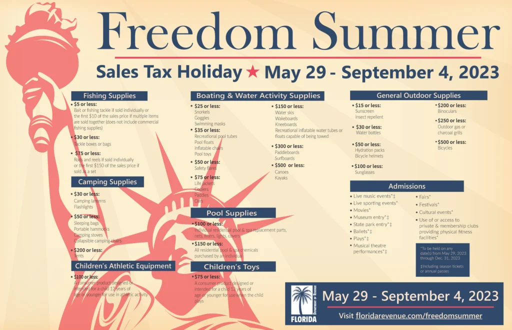 Florida freedom summer tax saving holiday overview