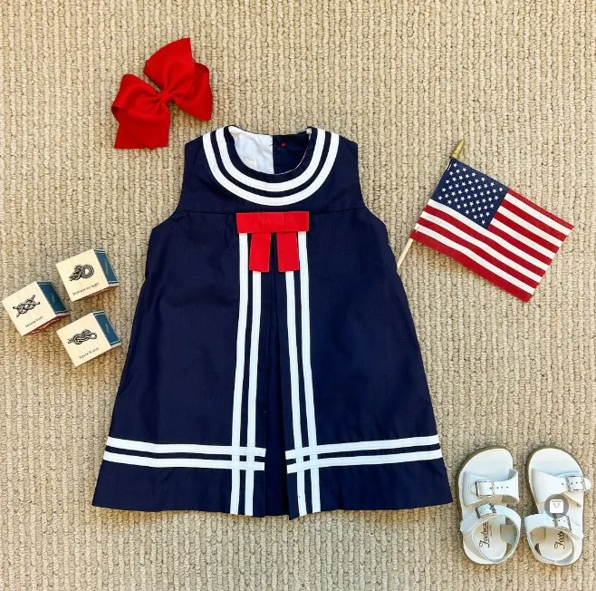 Girls sailor dress with accessories