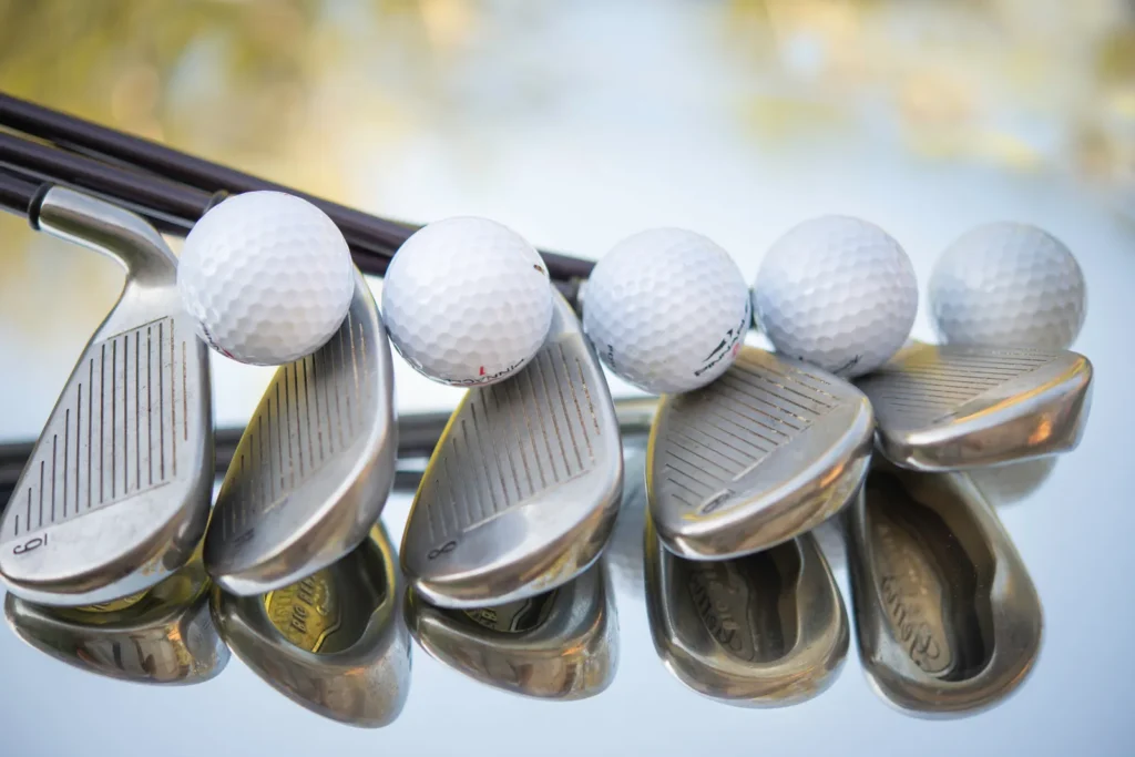 Golf clubs and golf balls
