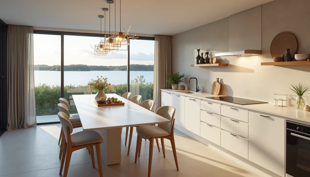 High angle view of a modern kitchen in a Naples vacation home