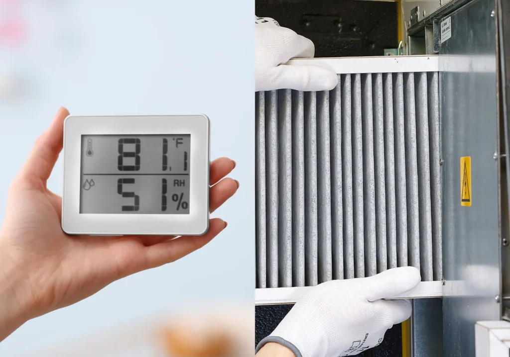 Humidistat and Extra HVAC Air Filters