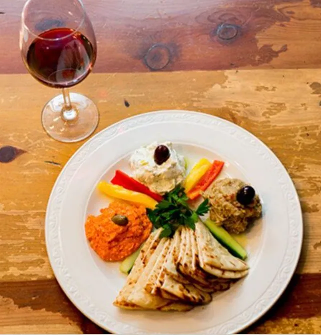 Hummus dish at Estia