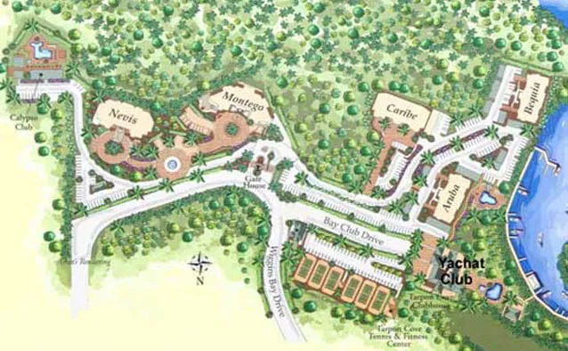 Illustrated site plan of Tarpon Cove