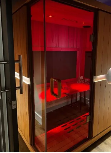 Infrared sauna cabin at Renewell