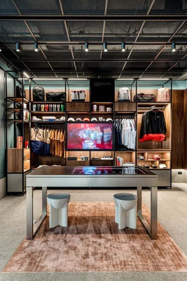 Inside merchandise view of Porsche Studio Naples