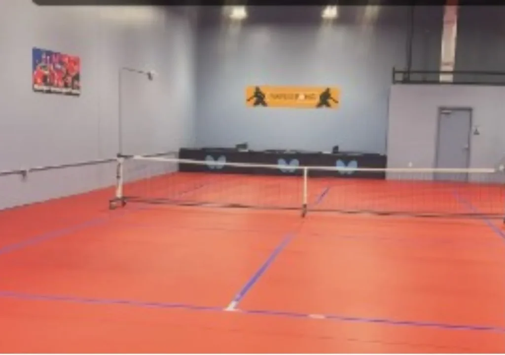 Inside Oasis Pickleball court
