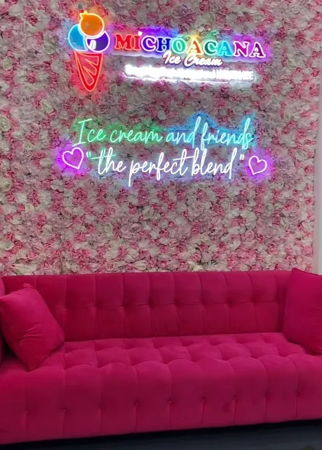 Inside the ice cream store