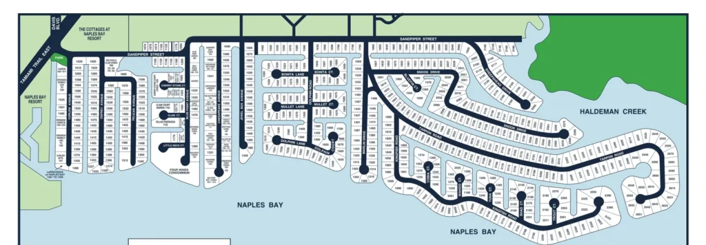 Map of Royal Harbor canals and streets in Naples