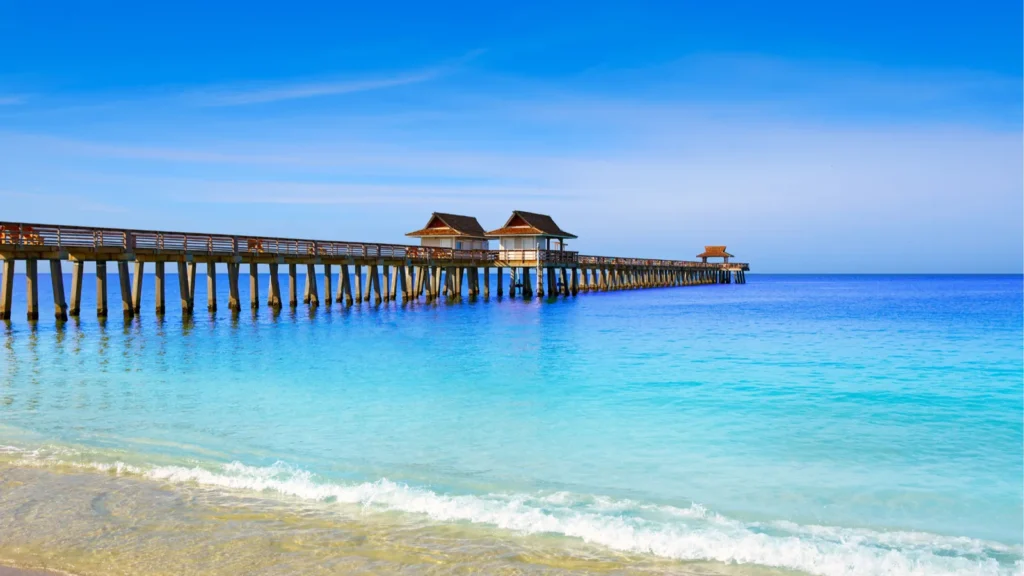 Naples Pier over turquoise Gulf water