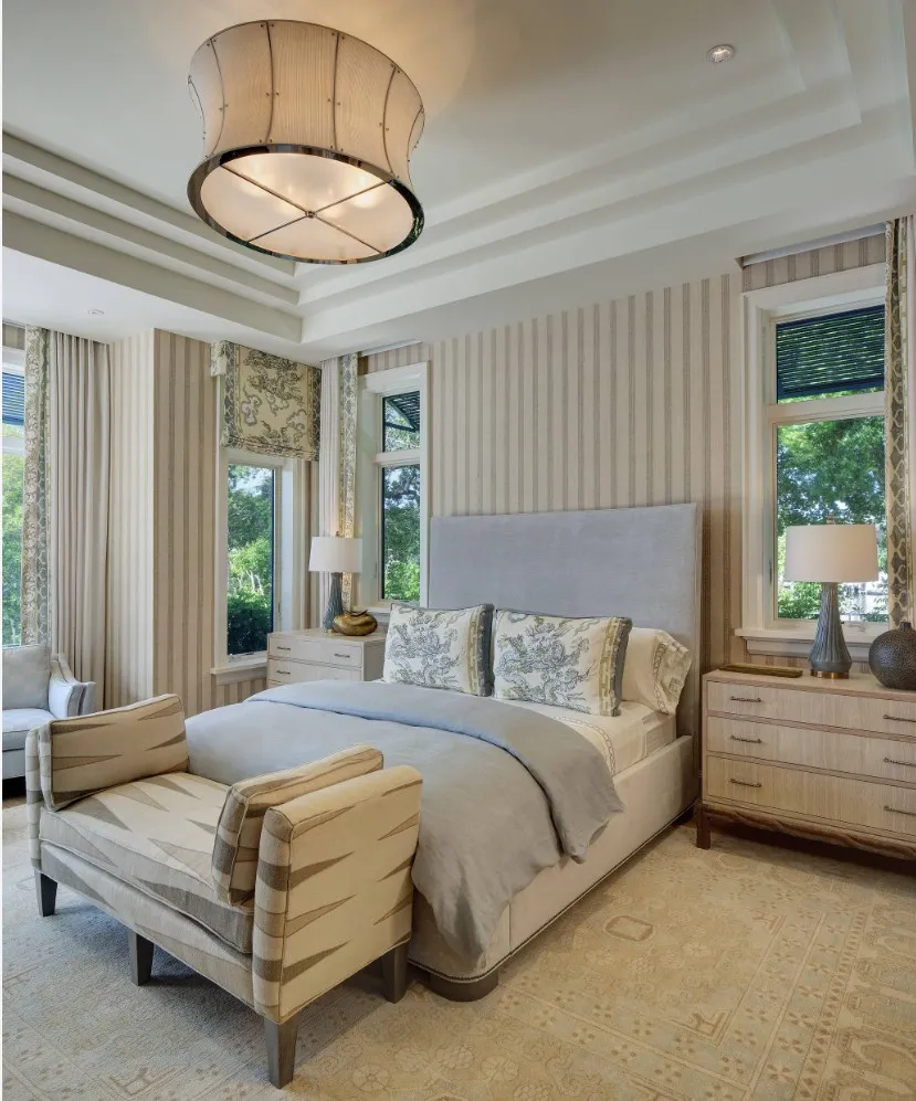 Neutral coastal bedroom design