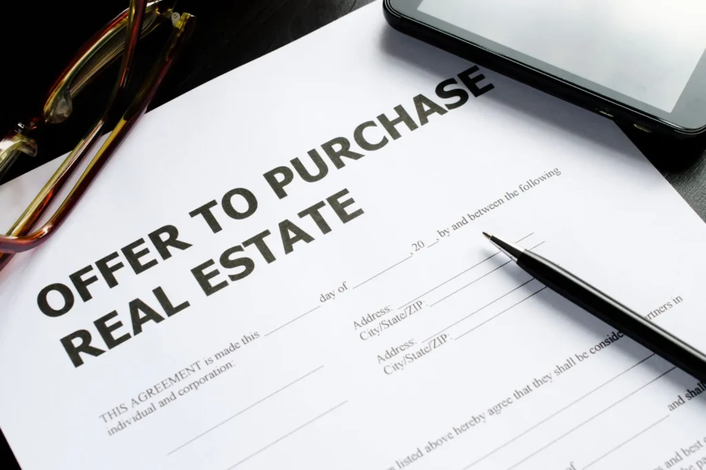 Offer to purchase real estate contract