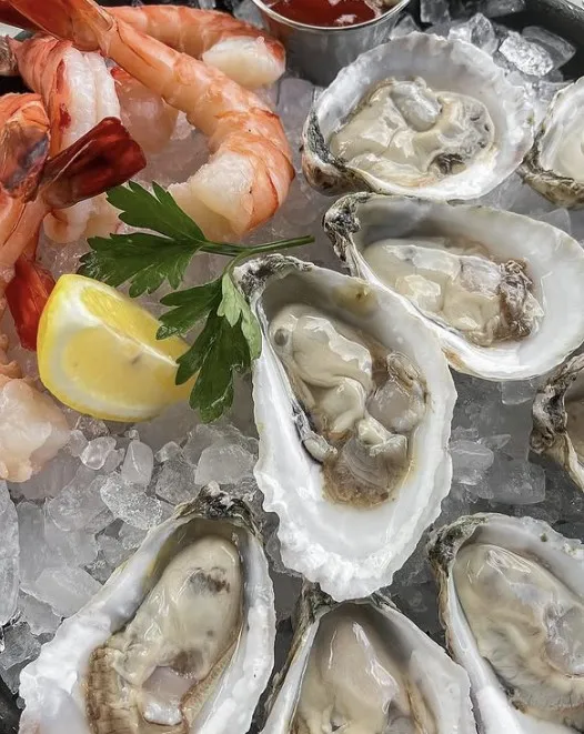 Oysters dish at Del Mar restaurant