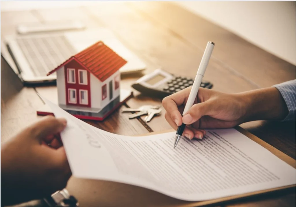 Person signing contract