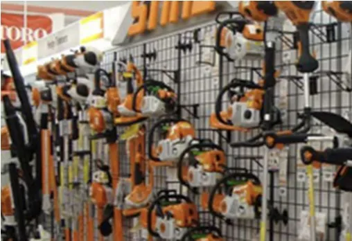 Power tools inside Sunshine Ace Hardware store