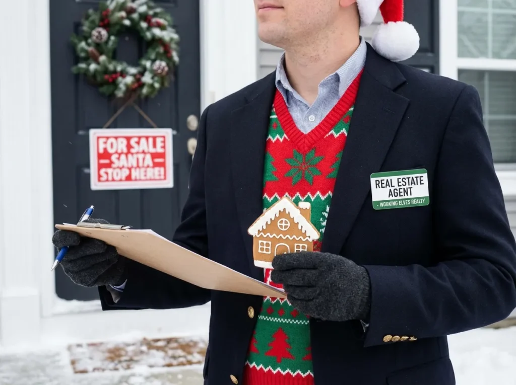 Real estate agent on Christmas