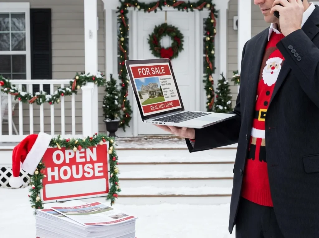 Real estate agent on Christmas