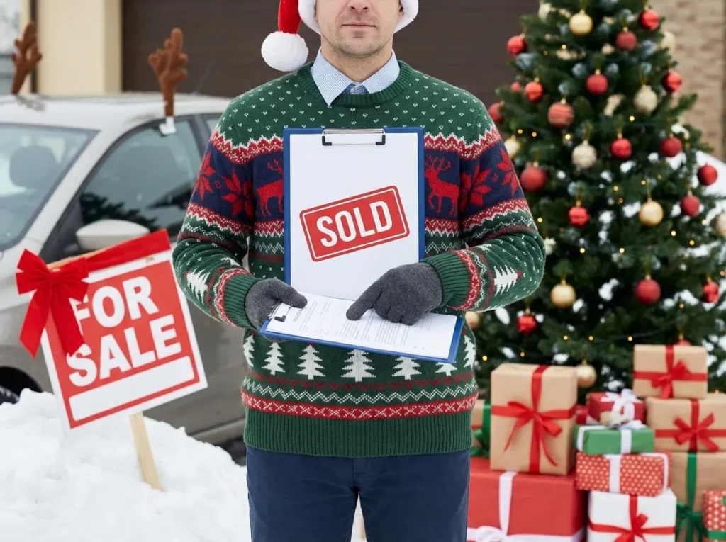 Real estate agent on Christmas