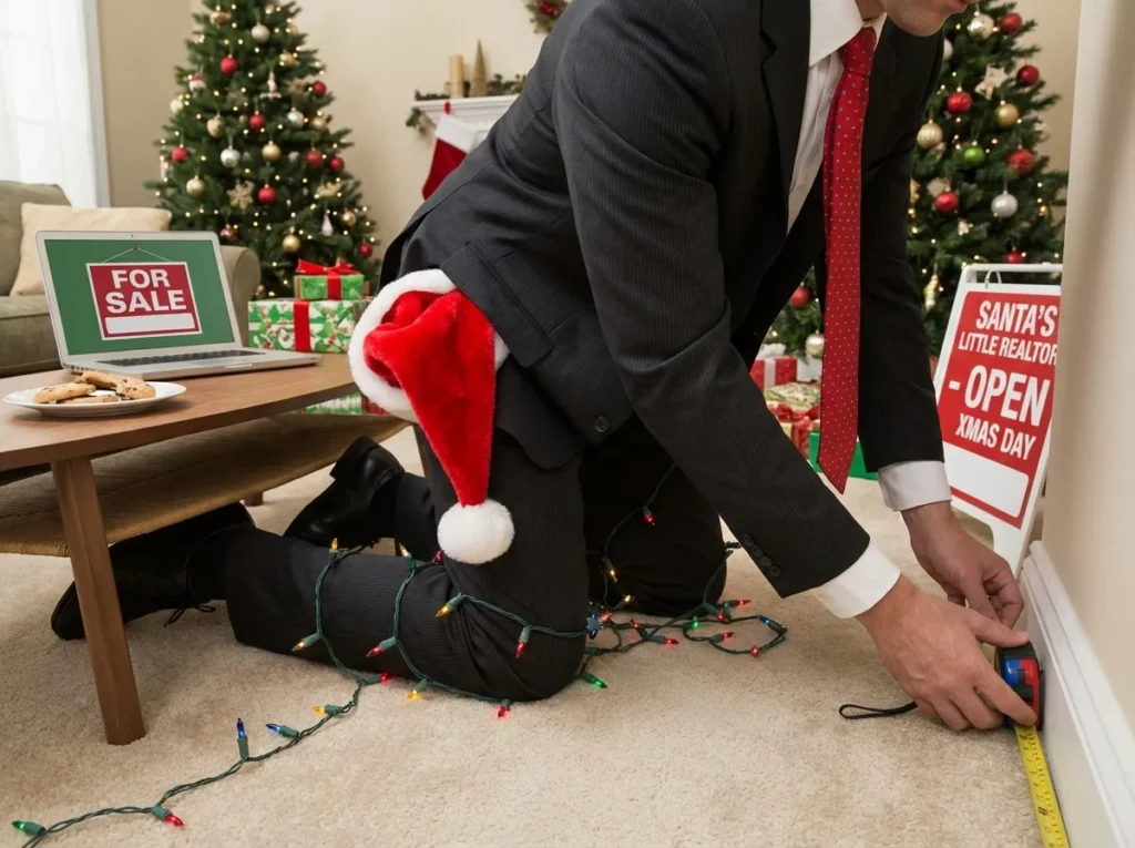 Real estate agent on Christmas