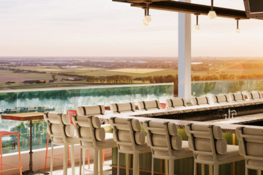 Rooftop bar with sunset views at Tigress Restaurant