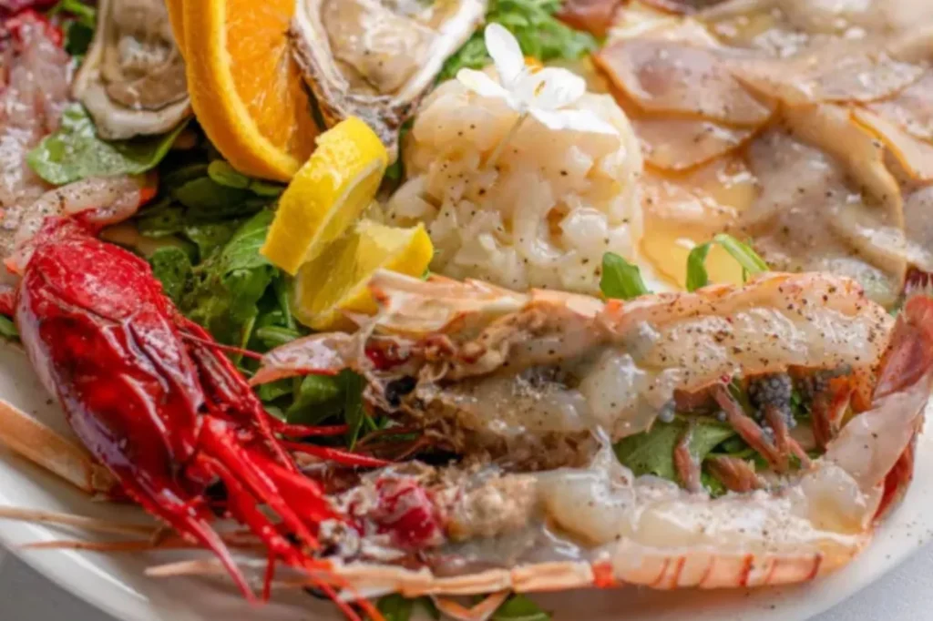 Seafood platter with lobster and oysters at Casa Cotzelli