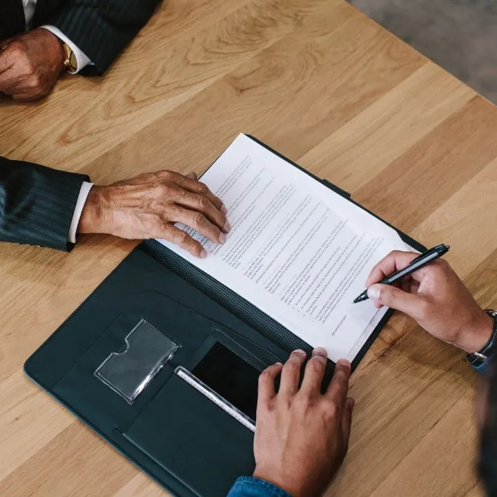 Signing an executed purchase agreement