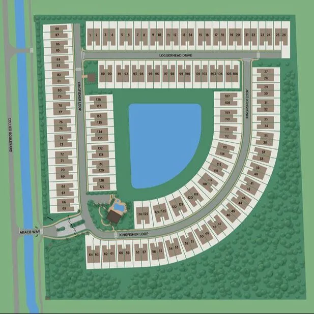 Site plan map of the Abaco Pointe community