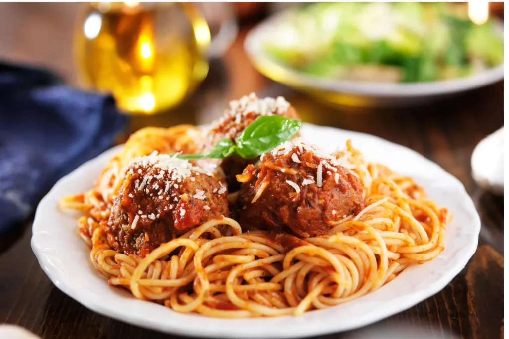 Spaghetti with meatballs