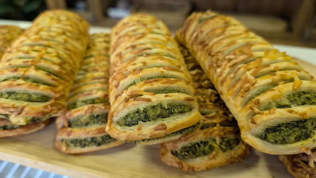 Spinach pastry rolls at Landert Bread