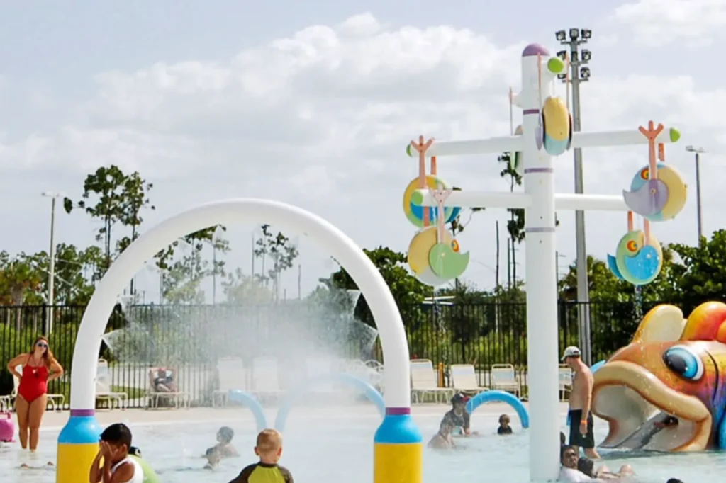 Splash pad water play area at Sun-N-Fun Lagoon