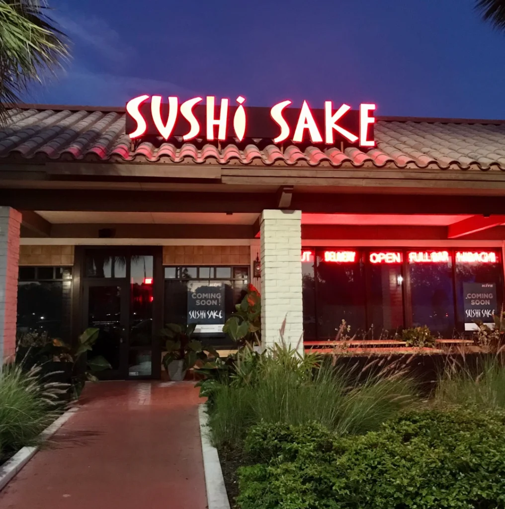 Sushi sake building front