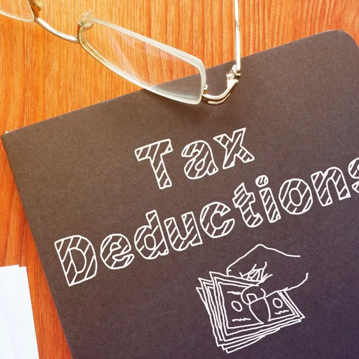 Tax deduction sign