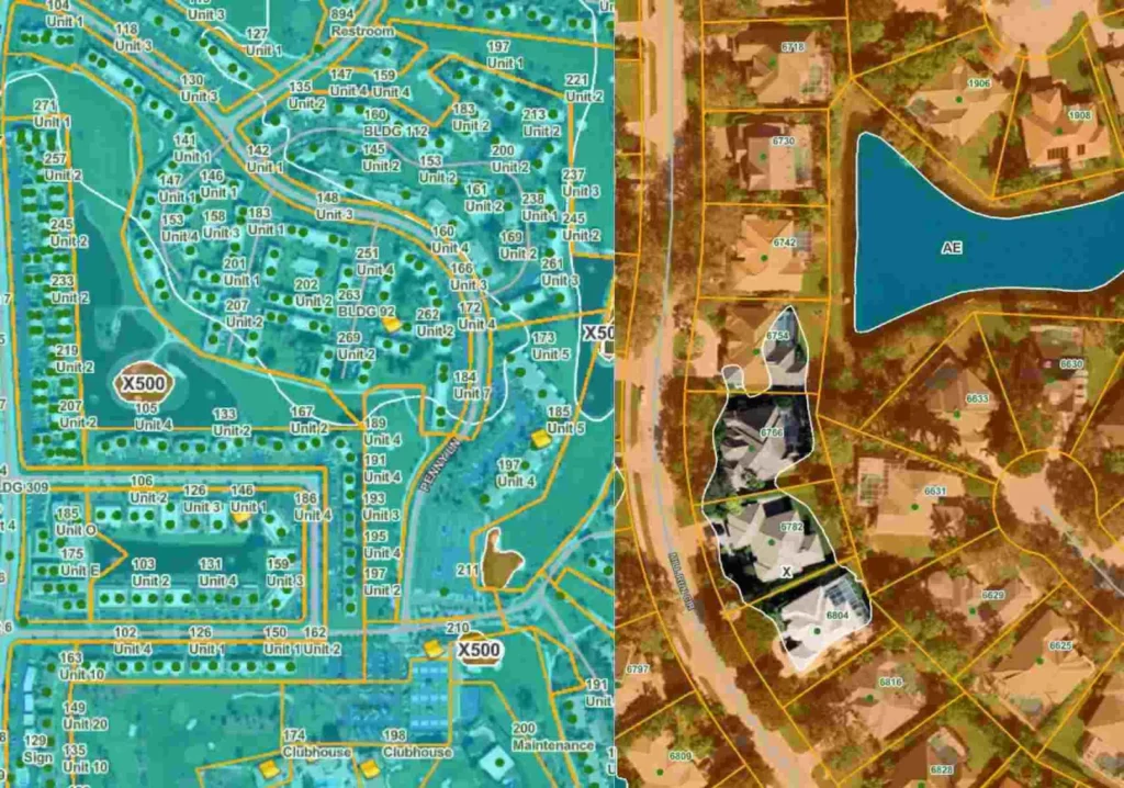Two flood zone map examples